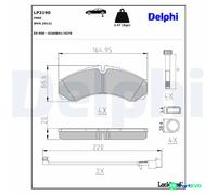 DELPHI DISC BRAKE BRAKE PAD SET LP3190
