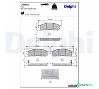 DELPHI DISC BRAKE BRAKE PAD SET LP3285LC