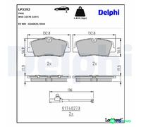 DELPHI DISC BRAKE BRAKE PAD SET LP3292