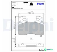 DELPHI DISC BRAKE BRAKE PAD SET LP3366 FOR CHEVROLET