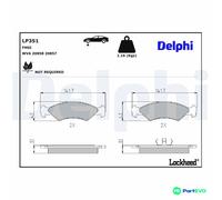 DELPHI DISC BRAKE BRAKE PAD SET LP351 FOR FORD