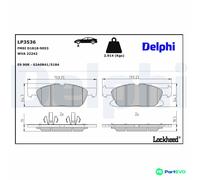 DELPHI DISC BRAKE BRAKE PAD SET LP3536 FOR FORD