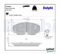 DELPHI DISC BRAKE BRAKE PAD SET LP3543