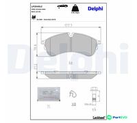 DELPHI LP3545LC Brake pad set