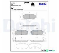 DELPHI DISC BRAKE BRAKE PAD SET LP3613 FOR HONDA