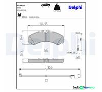 DELPHI DISC BRAKE BRAKE PAD SET LP3658
