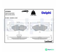 DELPHI DISC BRAKE BRAKE PAD SET LP3664