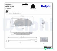 DELPHI DISC BRAKE BRAKE PAD SET LP3682LC