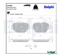 DELPHI DISC BRAKE BRAKE PAD SET LP3689 FOR MERCEDES-BENZ