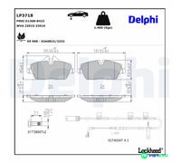 DELPHI DISC BRAKE BRAKE PAD SET LP3718 FOR MINI