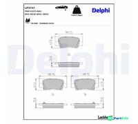 DELPHI DISC BRAKE BRAKE PAD SET LP3737 FOR KIA