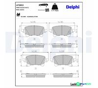 DELPHI DISC BRAKE BRAKE PAD SET LP3853
