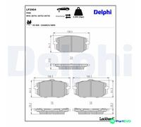 DELPHI DISC BRAKE BRAKE PAD SET LP3904
