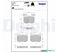 DELPHI DISC BRAKE BRAKE PAD SET LP3927 FOR MERCEDES-BENZ