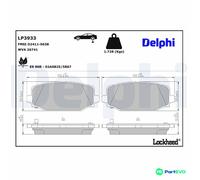 DELPHI DISC BRAKE BRAKE PAD SET LP3933