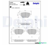 DELPHI DISC BRAKE BRAKE PAD SET LP3983