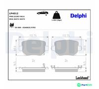DELPHI DISC BRAKE BRAKE PAD SET LP4012 FOR TESLA