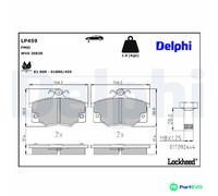 DELPHI DISC BRAKE BRAKE PAD SET LP459 FOR ALFA ROMEO FIAT AUTOBIANCHI