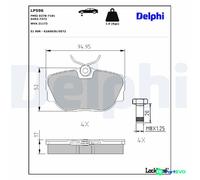 DELPHI DISC BRAKE BRAKE PAD SET LP596 FOR BMW