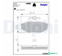 DELPHI DISC BRAKE BRAKE PAD SET LP637 FOR VOLVO