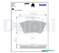 DELPHI DISC BRAKE BRAKE PAD SET LP639 FOR VOLVO