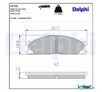 DELPHI DISC BRAKE BRAKE PAD SET LP726 FOR NISSAN