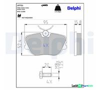DELPHI DISC BRAKE BRAKE PAD SET LP731 FOR BMW SAAB