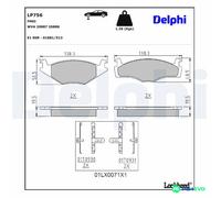 DELPHI DISC BRAKE BRAKE PAD SET LP756 FOR VW