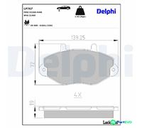 DELPHI DISC BRAKE BRAKE PAD SET LP767