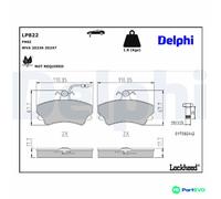 DELPHI DISC BRAKE BRAKE PAD SET LP822 FOR RENAULT
