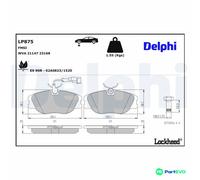 DELPHI DISC BRAKE BRAKE PAD SET LP875 FOR ALFA ROMEO FIAT LANCIA