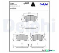DELPHI DISC BRAKE BRAKE PAD SET LP930 FOR SUBARU