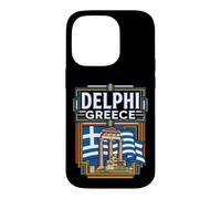 Delphi Greece Flag Ancient Ruins Vintage Travel Graphic Case for iPhone 14 Pro
