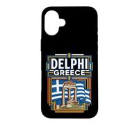 Delphi Greece Flag Ancient Ruins Vintage Travel Graphic Case for iPhone 16 Plus