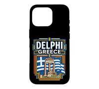 Delphi Greece Flag Ancient Ruins Vintage Travel Graphic Case for iPhone 16 Pro