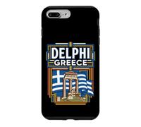 Delphi Greece Flag Ancient Ruins Vintage Travel Graphic Case for iPhone 7 Plus/8 Plus