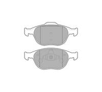 DELPHI LP1724 Brake Pad Set Front Fits Ford Courier Fiesta Focus Ka Puma