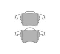 DELPHI LP1835 Brake Pads Rear Braking With Anti-Squeak Plate Fits Volvo XC90