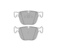 DELPHI LP2141 Brake Pad Set Rear Replacement Fits BMW 5 Series 7 Series