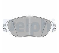 DELPHI LP2250 Brake Pad Set Front Fits Seat Alhambra Skoda Octavia Superb VW