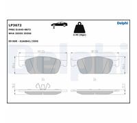 DELPHI LP3672 Brake Pad Set, disc parking brake for FORD,FORD (CHANGAN)
