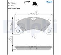 Brake pads Low-Metallic LP3730 DELPHI for PORSCHE MACAN PANAMERA