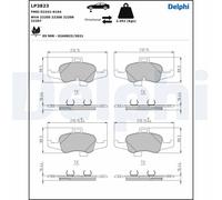 Delphi Brake Pads Front With Anti-Squeak Plate Without Accessories Fits Audi TT