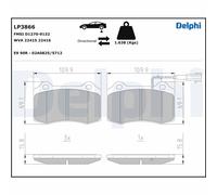 DELPHI LP3866 Brake Pad Set, disc brake for MASERATI