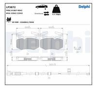 DELPHI LP3872 Brake pad set