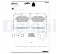 DELPHI LP5001EV Brake pad set