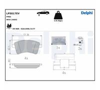 DELPHI LP5017EV Brake pad set