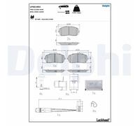 DELPHI LP5019EV Brake pad set