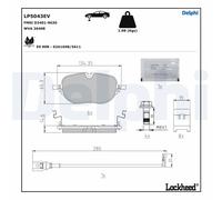 BRAKE PAD SET DISC BRAKE LP5043EV FOR VW