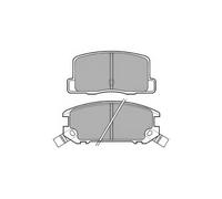 DELPHI LP574 Brake Pads Rear Braking With Anti-Squeak Plate Fits Toyota MR2